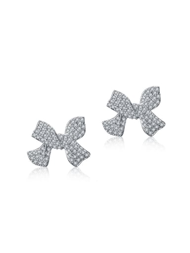 New micro impregnated zircon Bow Earrings