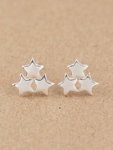 Fashion Smooth Five-pointed Stars stud Earring