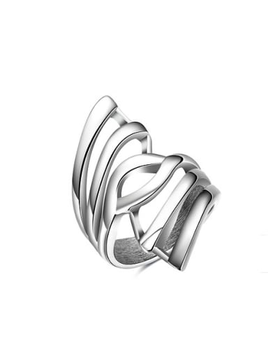 Pun Style Irregular Stainless Steel Men Ring