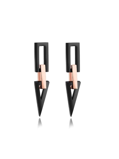 Fashion Personalized Geometrical Titanium Stud Earrings