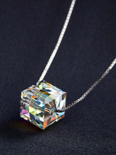austrian Crystals Square-shaped Necklace
