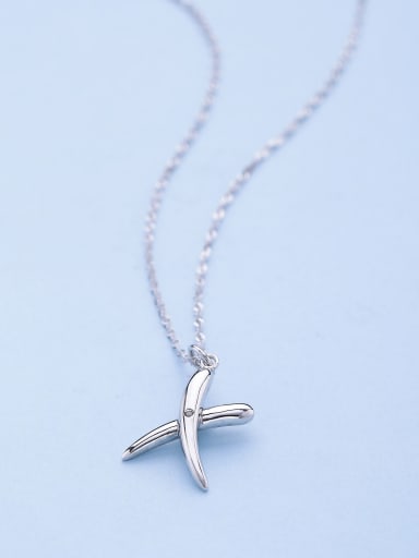 S925 Silver X Shaped Necklace