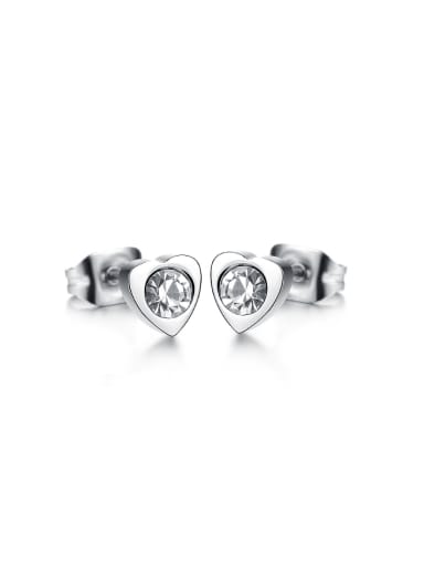 Tiny simple Heart Titanium Stud Earrings