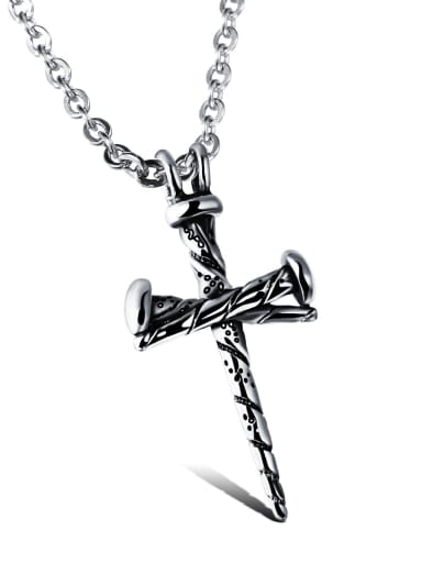 Personalized Cross Titanium Men Necklace