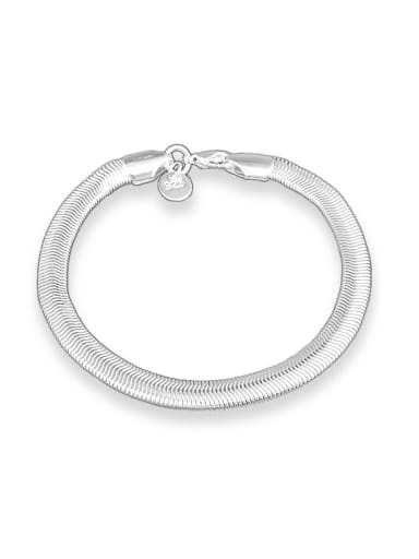 Simple Copper Silver Plated Bracelet