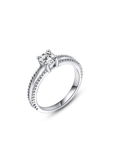 Elegant Geometric Shaped Austria Crystal Ring