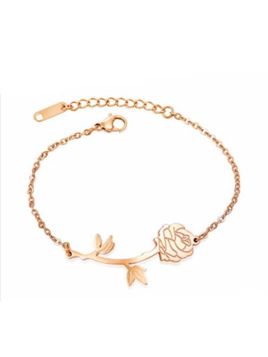 Stainless Steel With Rose Gold Plated Fashion Rosary Bracelets