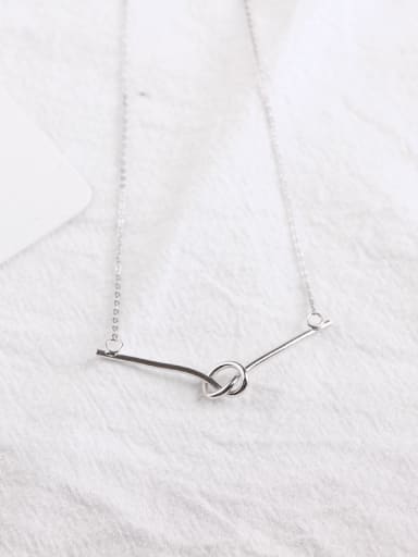 Simple Knot Silver Women Necklace