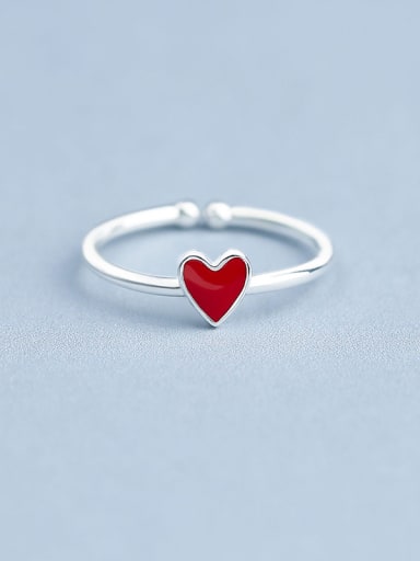 Fashionable Red Heart Shaped Ring