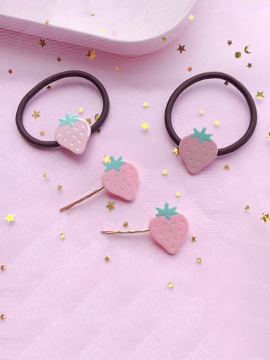 Alloy With Cellulose Acetate  Cute cartoon children with strawberry Hair Rope