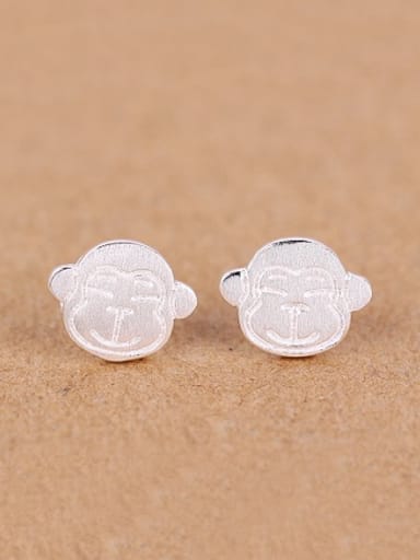 Lovely Monkey Silver stud Earring