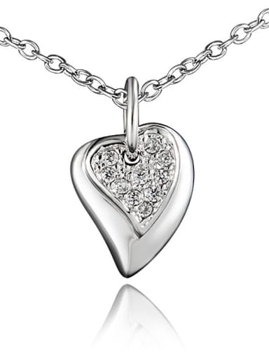 Exquisite 18K Gold Plated Heart Shaped Zircon Necklace