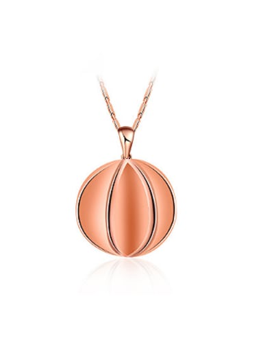 Creative Rose Gold Plated Ball Shaped Necklace