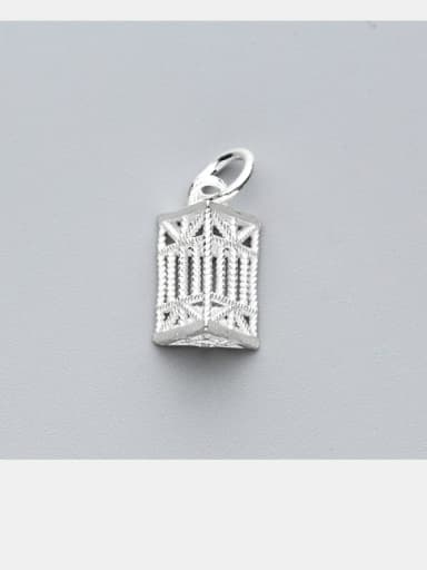 925 Sterling Silver With Silver Plated Personality Geometric triangle Charms