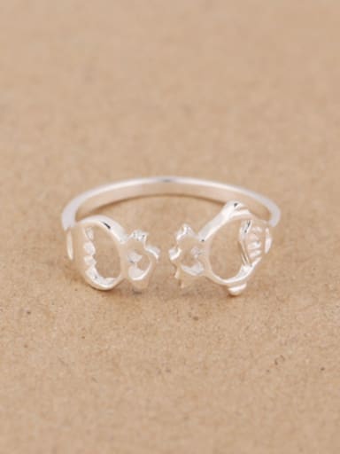 Personalized Hollow Tiny Fish Opening Midi Ring