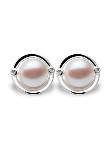 Freshwater Pearl Round stud Earring