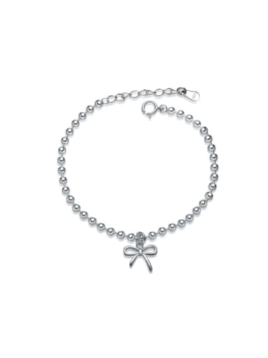 Lovely Bow Shaped Accessories Fashion Silver Bracelet