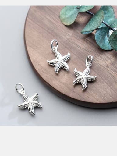 925 Sterling Silver With Silver Plated Personality starfish Charms
