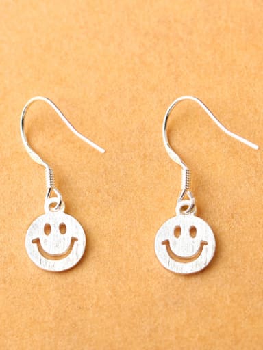 Personalized Smiling Face Silver Earrings