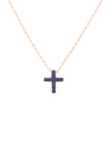 Small Exquisite Cross Shaped Turquoise Women Necklace