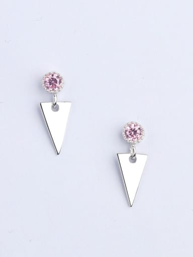 Exquisite Triangle Shaped Zircon drop earring