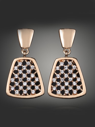 Fashion Tiny Rhinestones Geometrical Alloy Stud Earrings