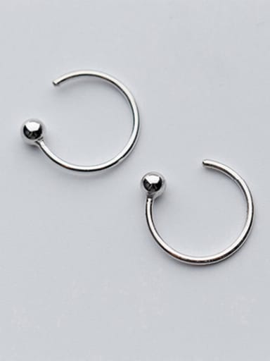 Cute Geometric Shaped S925 Silver Clip Earrings