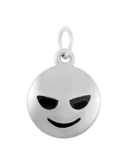 Stainless Steel With Silver Plated Punk Face Charms