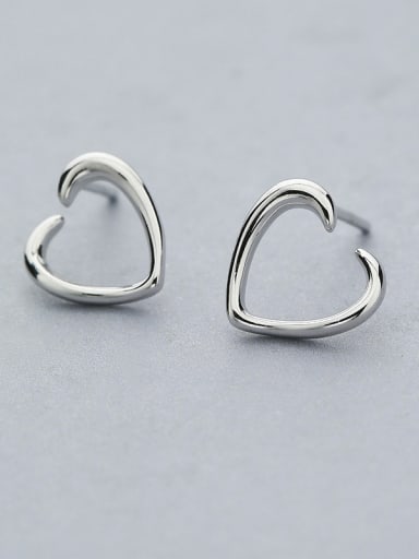 925 Silver Elegant Heart stud Earring