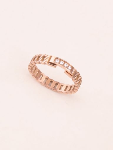 Zircons Rose Gold Plated Ring