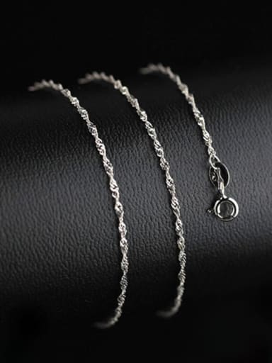 925 Silver 18K White Gold Necklace