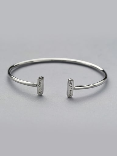 Simple 925 Silver Opening Bangle