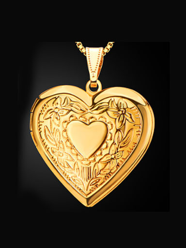 Retro Heart-shaped Box Necklace