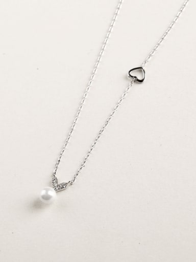 Freshwater Pearl Tiny Heart-shaped Necklace