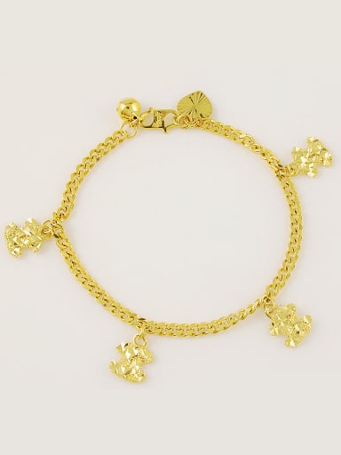 Fashionable 24K Gold Plated Letter X Shaped Bracelet