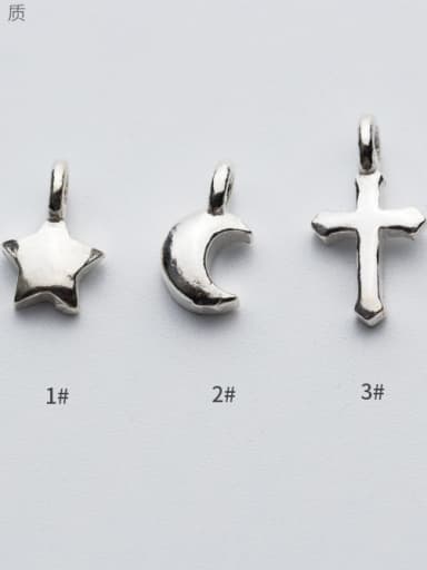 925 Sterling Silver With Silver Plated Classic Cross Charms