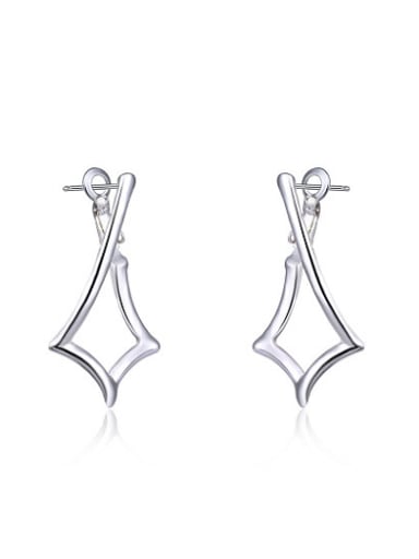 All-match Silver Plated Geometric Shaped Earrings