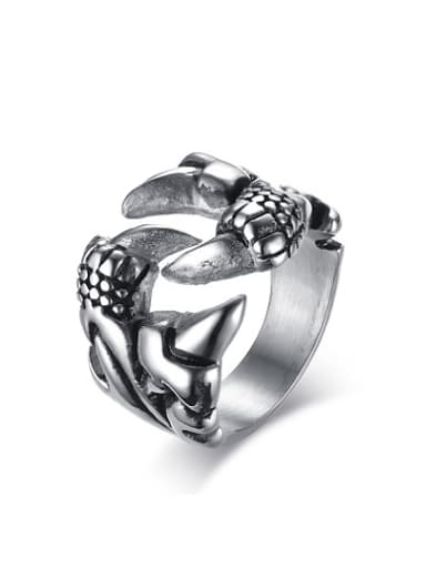 Vintage Claw Shaped Stainless Steel Ring