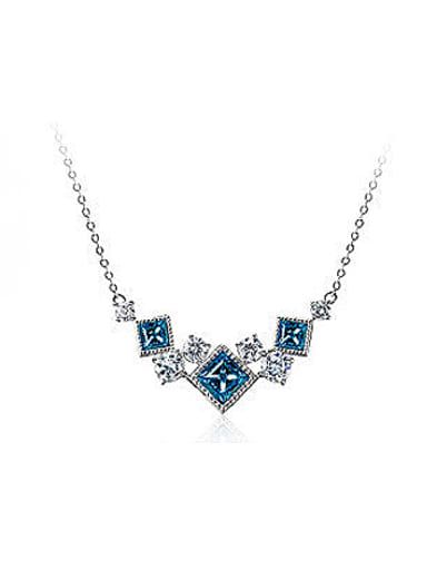 Diamond-shaped Crystals Necklace