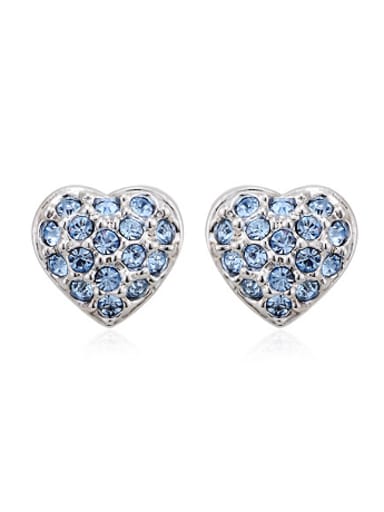 Heart shaped Austria Crystals Stud Earrings