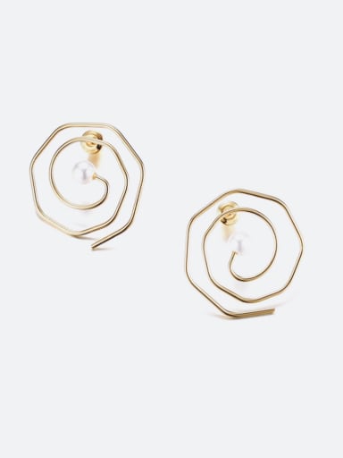 New minimalist vortex unique stainless steel earrings