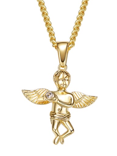 Personalized Angel Gold Plated Necklace