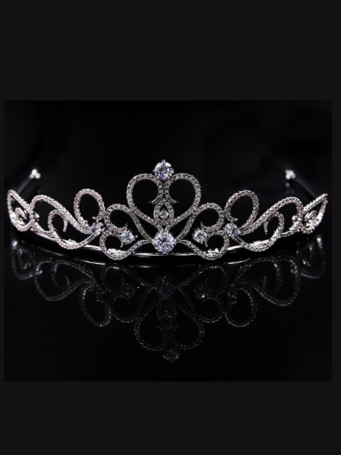 High Quality Crown Micro Pave Zircon Hair Accessories