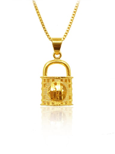 custom 18K Gold Plated Locket Shaped Necklace
