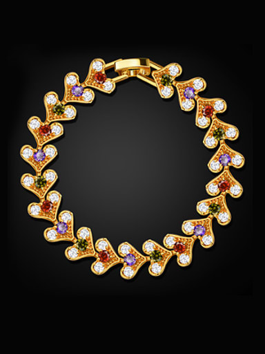 Fashion Multicolor Zircon Heart shapes Bracelet