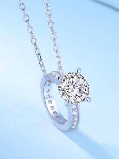 925 Silver Ring-shaped Necklace