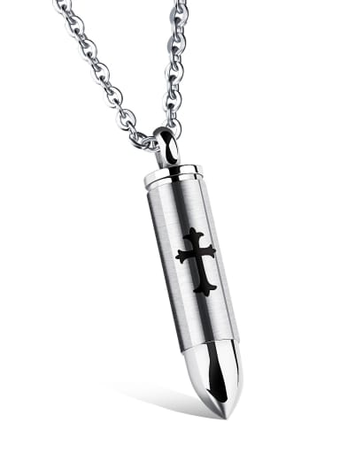 Personalized Bullet Pendant Titanium Necklace