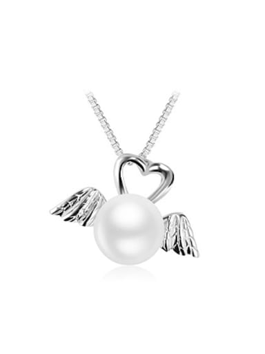 Simple Wings Artificial Pearl Necklace