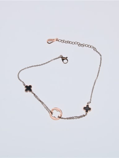 Flower Accessories Rose Gold Plated Anklet