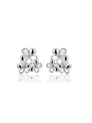 Exquisite Flower Shaped Clip On Earrings